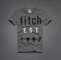 heren abercrombie fitch korte t-shirt crewneck est 1892 grijs Overhemd Ebay i8a70311